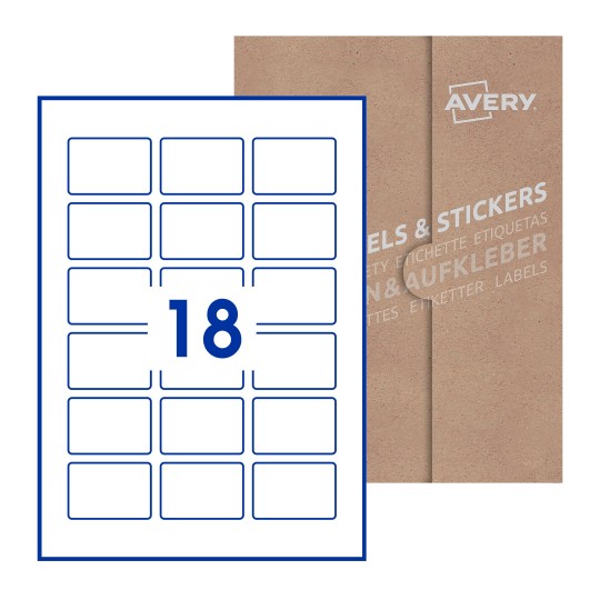 Rectangle Labels - 54 x 37mm Rectangle, Avery Blank Labels