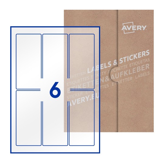 Rectangle Labels - 60 x 130mm Rectangle, Avery Blank Labels