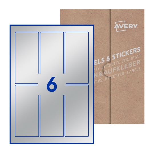 Rectangle Labels - 60 x 130mm Rectangle, Avery Blank Labels