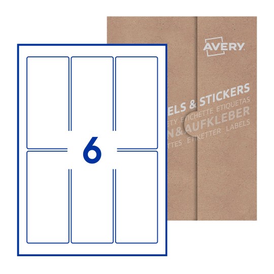 Rectangle Labels - 60 x 130mm Rectangle, Avery Blank Labels