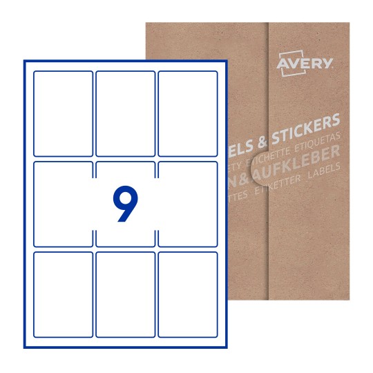 Rectangle Labels - 62 x 89mm Rectangle, Avery Blank Labels