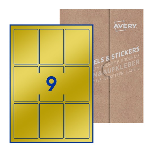 Rectangle Labels - 62 x 89mm Rectangle, Avery Blank Labels