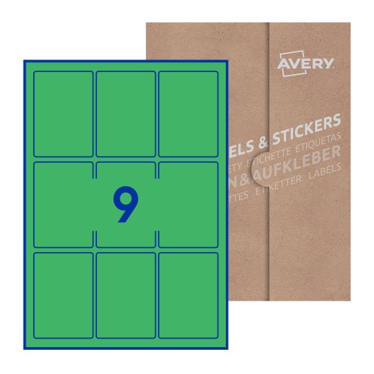 Rectangle Labels - 62 x 89mm Rectangle, Avery Blank Labels