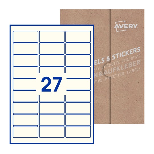 Rectangle Labels - 64 x 30mm Rectangle, Avery Blank Labels