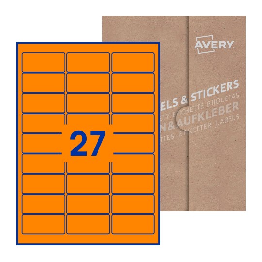Rectangle Labels - 64 x 30mm Rectangle, Avery Blank Labels