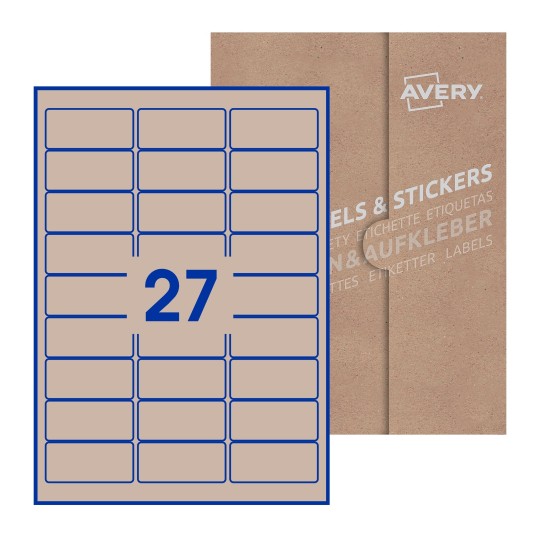 Rectangle Labels - 64 x 30mm Rectangle, Avery Blank Labels