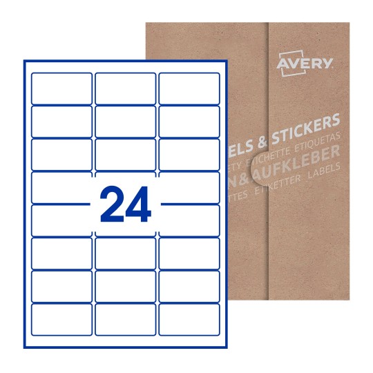 Rectangle Labels - 64 x 34mm Rectangle, Avery Blank Labels