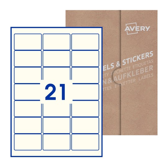 Rectangle Labels - 64 x 38mm Rectangle, Avery Blank Labels