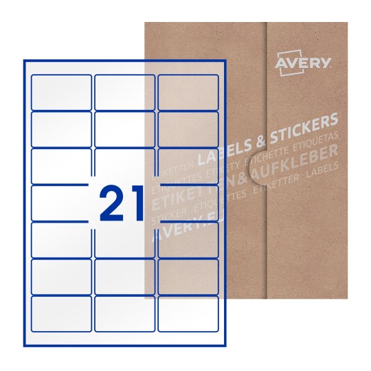 Rectangle Labels - 64 x 38mm Rectangle, Avery Blank Labels