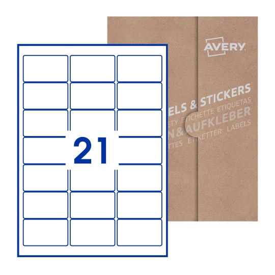 Rectangle Labels - 64 x 38mm Rectangle, Avery Blank Labels