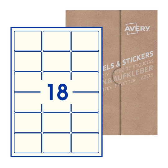 Rectangle Labels - 64 x 47mm Rectangle, Avery Blank Labels