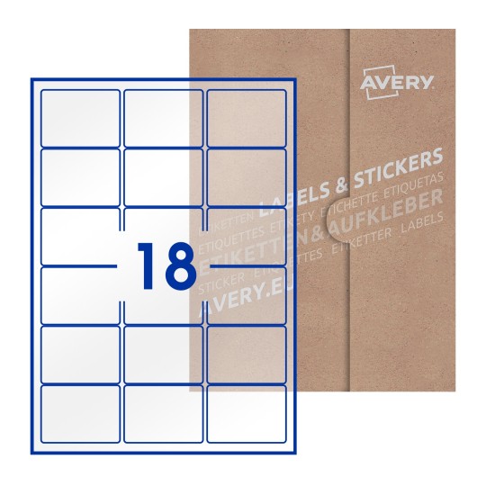 Rectangle Labels - 64 x 47mm Rectangle, Avery Blank Labels