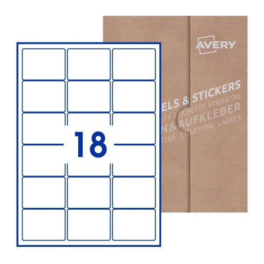 Rectangle Labels - 64 x 47mm Rectangle, Avery Blank Labels