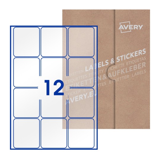 Rectangle Labels - 64 x 72mm Rectangle, Avery Blank Labels