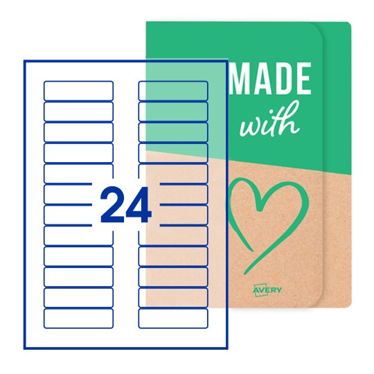 Rectangle Labels - 72 x 21mm Rectangle, Avery Blank Labels
