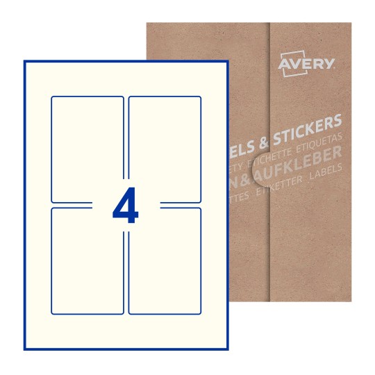 Rectangle Labels - 75 x 110mm Rectangle, Avery Blank Labels