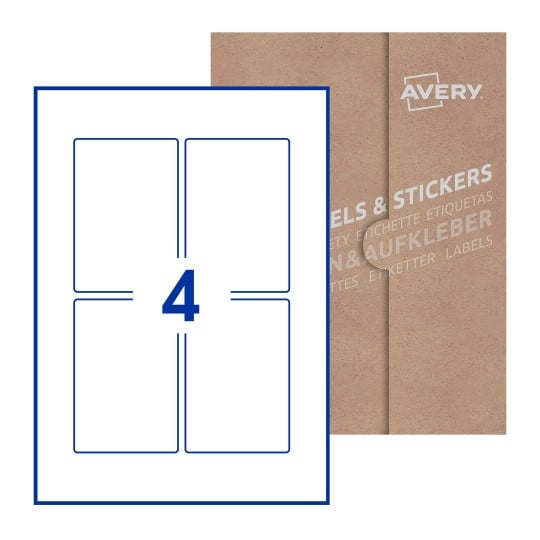Rectangle Labels - 75 x 110mm Rectangle, Avery Blank Labels