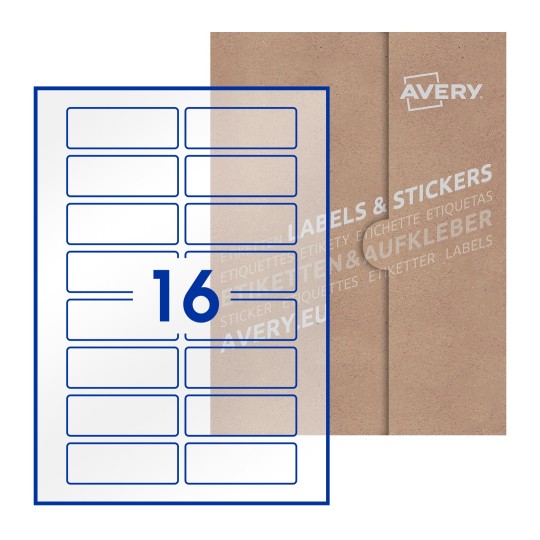 Rectangle Labels - 80 x 30mm Rectangle, Avery Blank Labels