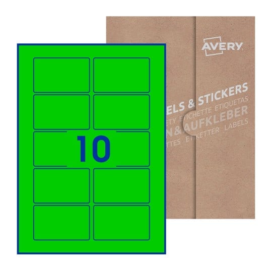 Rectangle Labels - 80 x 50mm Rectangle, Avery Blank Labels