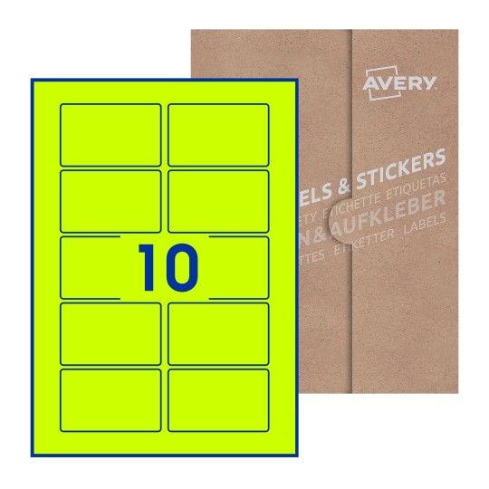 Rectangle Labels - 80 x 50mm Rectangle, Avery Blank Labels