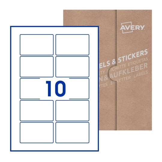 Rectangle Labels - 80 x 50mm Rectangle, Avery Blank Labels