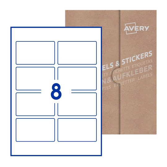 Rectangle Labels - 90 x 54mm Rectangle, Avery Blank Labels
