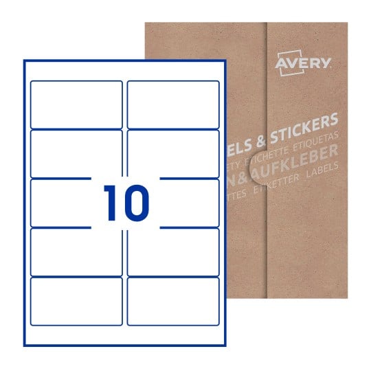 Rectangle Labels - 96 x 51mm Rectangle, Avery Blank Labels