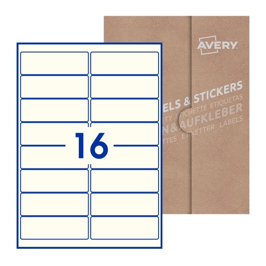 Rectangle Labels - 99 x 34mm Rectangle, Avery Blank Labels