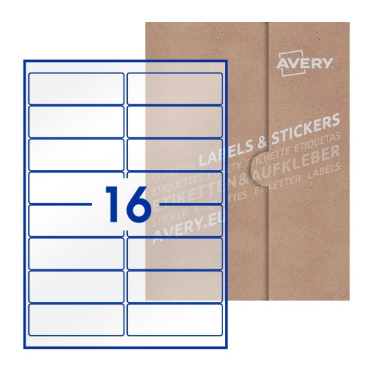 Rectangle Labels - 99 x 34mm Rectangle, Avery Blank Labels