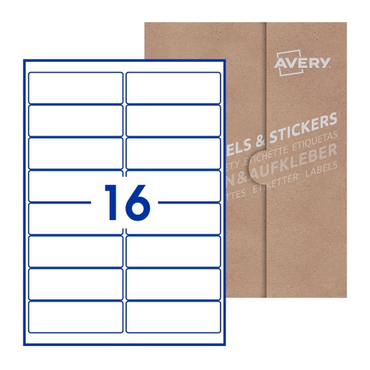 Rectangle Labels - 99 x 34mm Rectangle, Avery Blank Labels