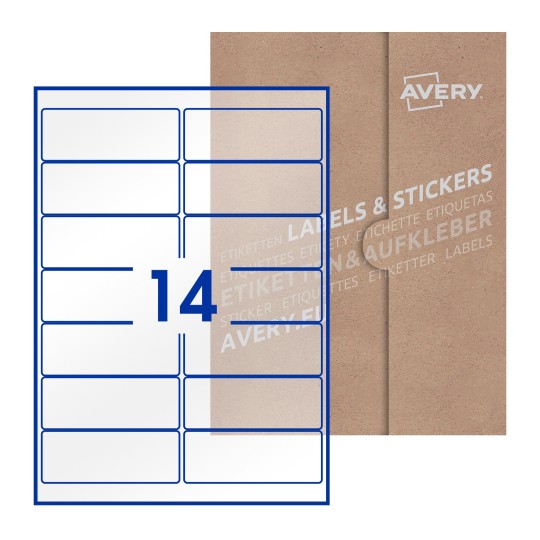 Rectangle Labels - 99 x 38mm Rectangle, Avery Blank Labels