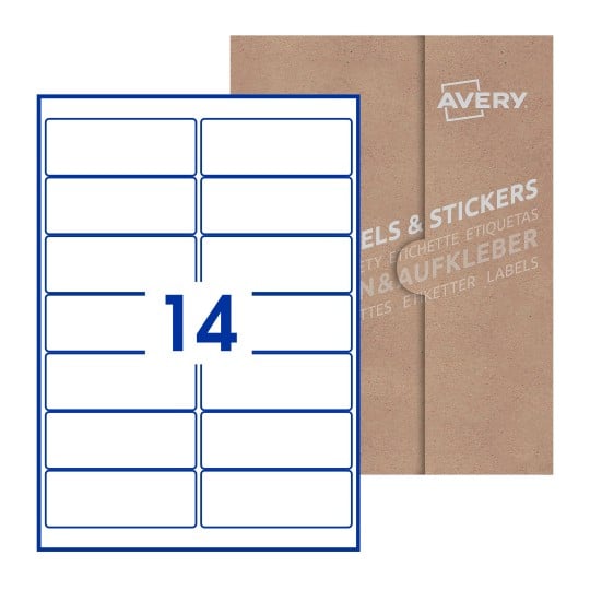 Rectangle Labels - 99 x 38mm Rectangle, Avery Blank Labels