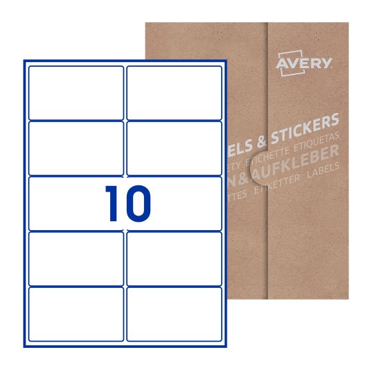 Rectangle Labels - 99 x 57mm Rectangle, Avery Blank Labels