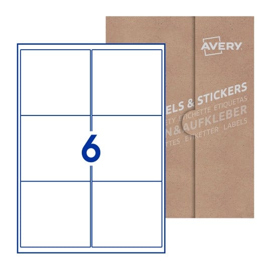 Blank Labels Rectangle 99x93mm - 99 x 93mm Rectangle, Avery Blank Labels