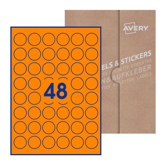 Round Labels - Ø 30mm Round, Avery Blank Labels