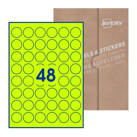 Round Labels - Ø 30mm Round, Avery Blank Labels