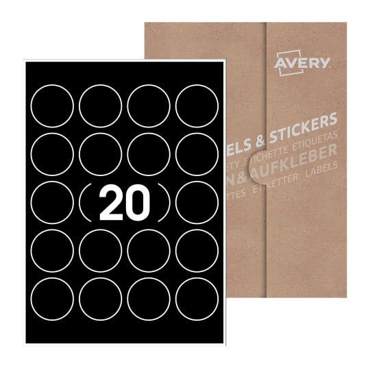 Round Labels - Ø 45mm Round, Avery Blank Labels