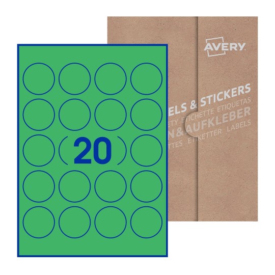 Round Labels - Ø 45mm Round, Avery Blank Labels