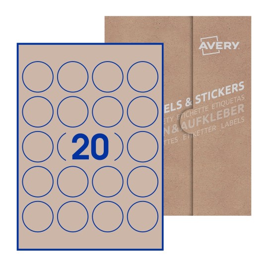 Round Labels - Ø 45mm Round, Avery Blank Labels