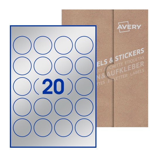 Round Labels - Ø 45mm Round, Avery Blank Labels