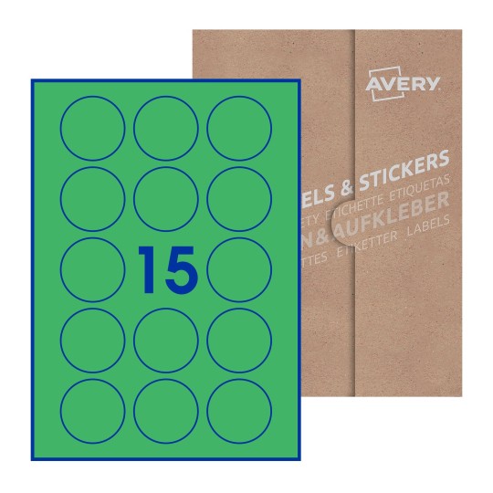 Round Labels - Ø 51mm Round, Avery Blank Labels