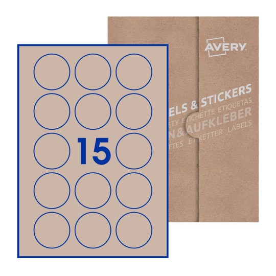 Round Labels - Ø 51mm Round, Avery Blank Labels