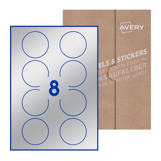 Round Labels - Ø 64mm Round, Avery Blank Labels
