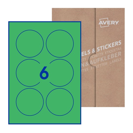 Round Labels - Ø 80mm Round, Avery Blank Labels