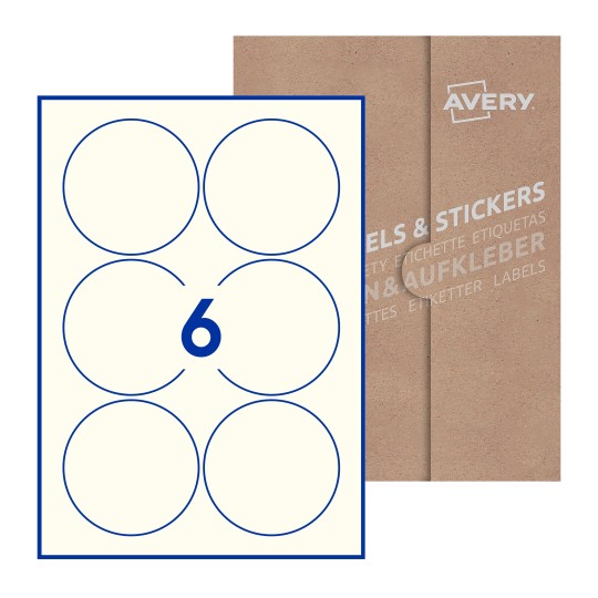Round Labels - Ø 88mm Round, Avery Blank Labels