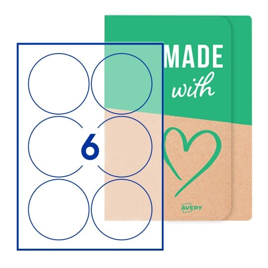 Round Labels - Ø 88mm Round, Avery Blank Labels
