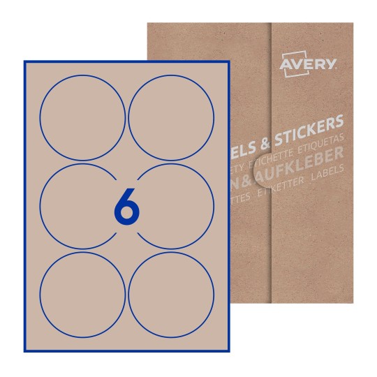 Round Labels - Ø 88mm Round, Avery Blank Labels