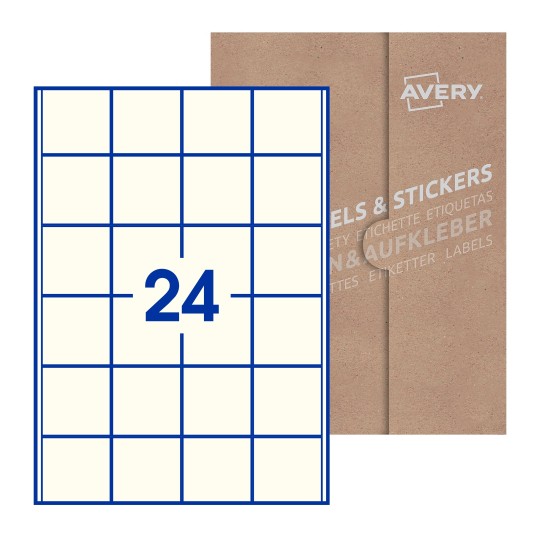 Square Labels - 50 x 50mm Square, Avery Blank Labels