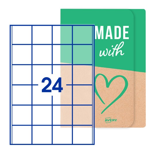 Square Labels - 50 x 50mm Square, Avery Blank Labels
