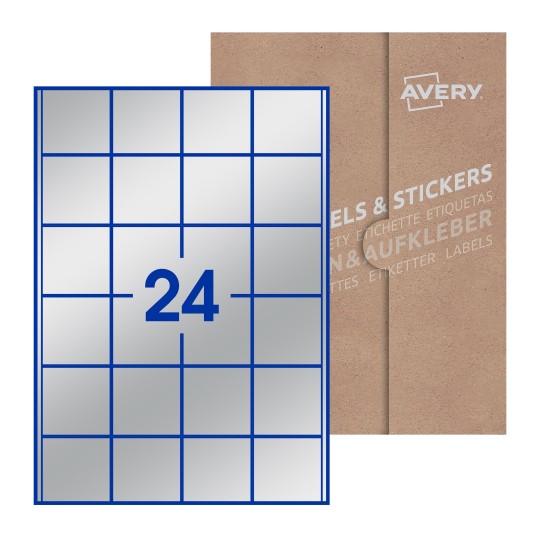 Square Labels - 50 x 50mm Square, Avery Blank Labels